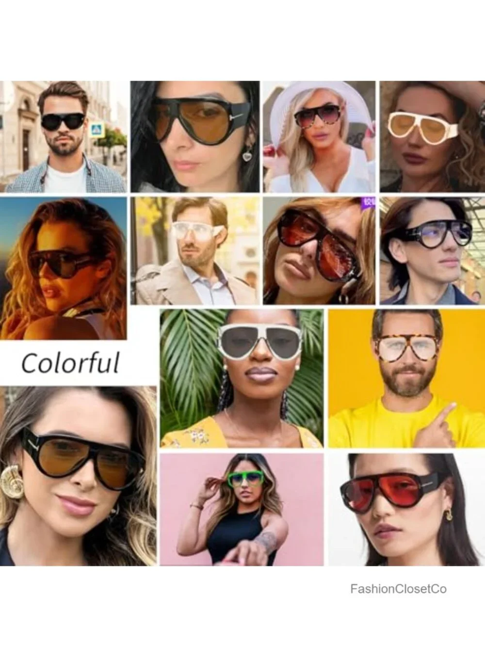3 Pack Oversized Aviator Sunglasses UV400 Plastic Frame